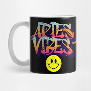 Aries Vibes Graffiti Zodiac Birthday Mug